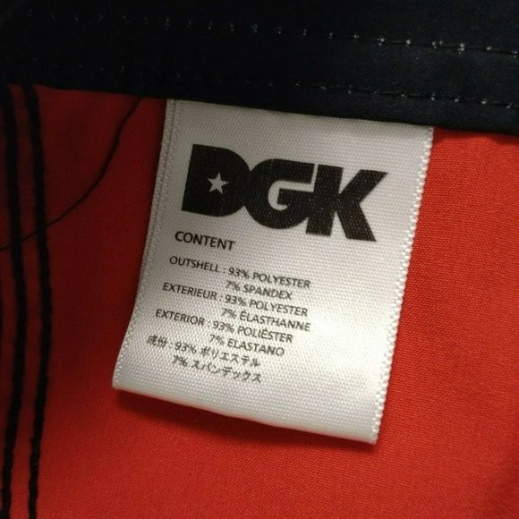 DGK Red Yellow Green Black Board Shorts Size 30 - Picture 7 of 10